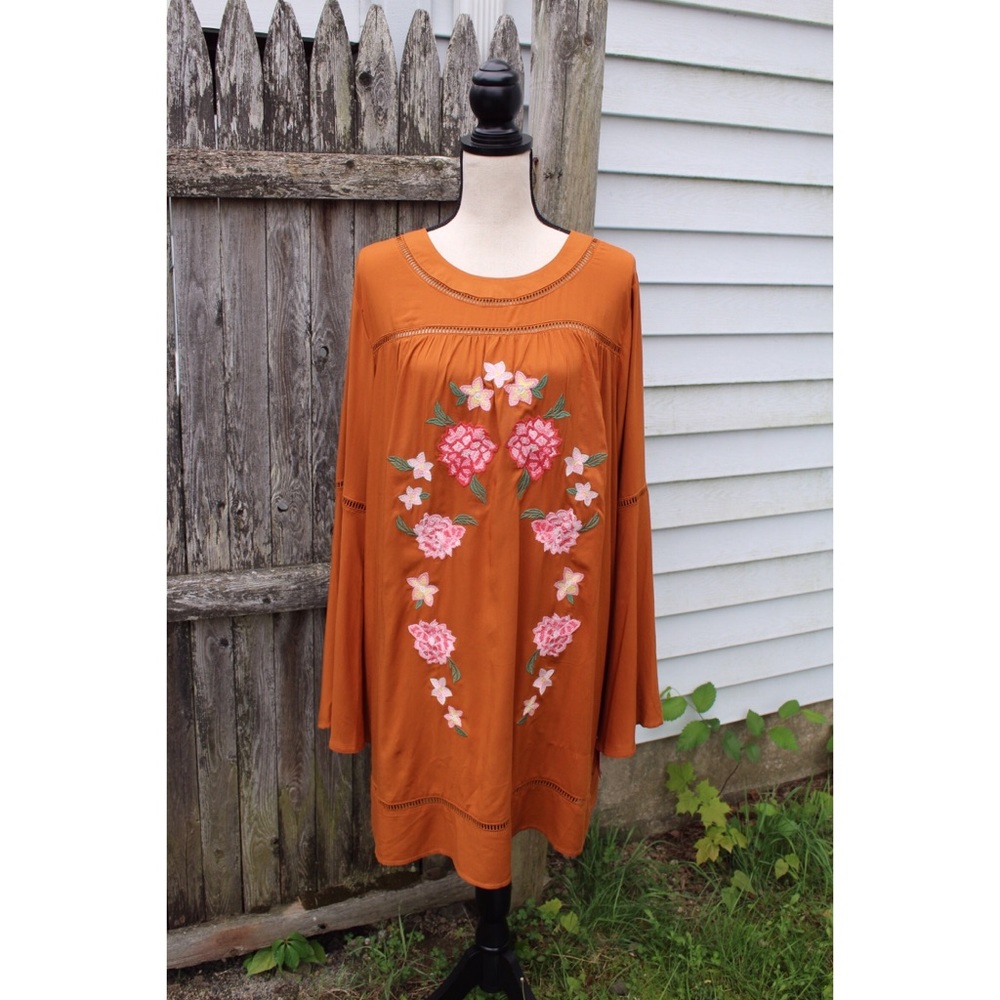 Bell Sleeve Boho Floral Dress